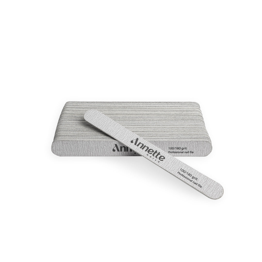 Set Pile Unghii - Ovale, Annette Nails, lemn, 50 buc - Zebra, 100/180 grit