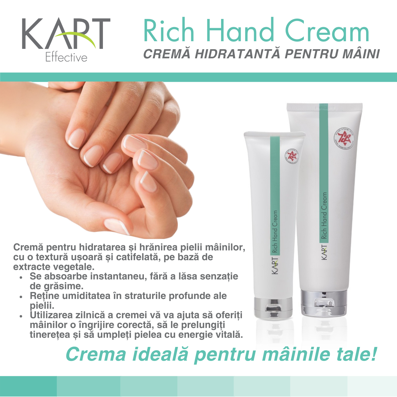 Rich Hand Cream Crema Maini Kart - 100ml (7714)