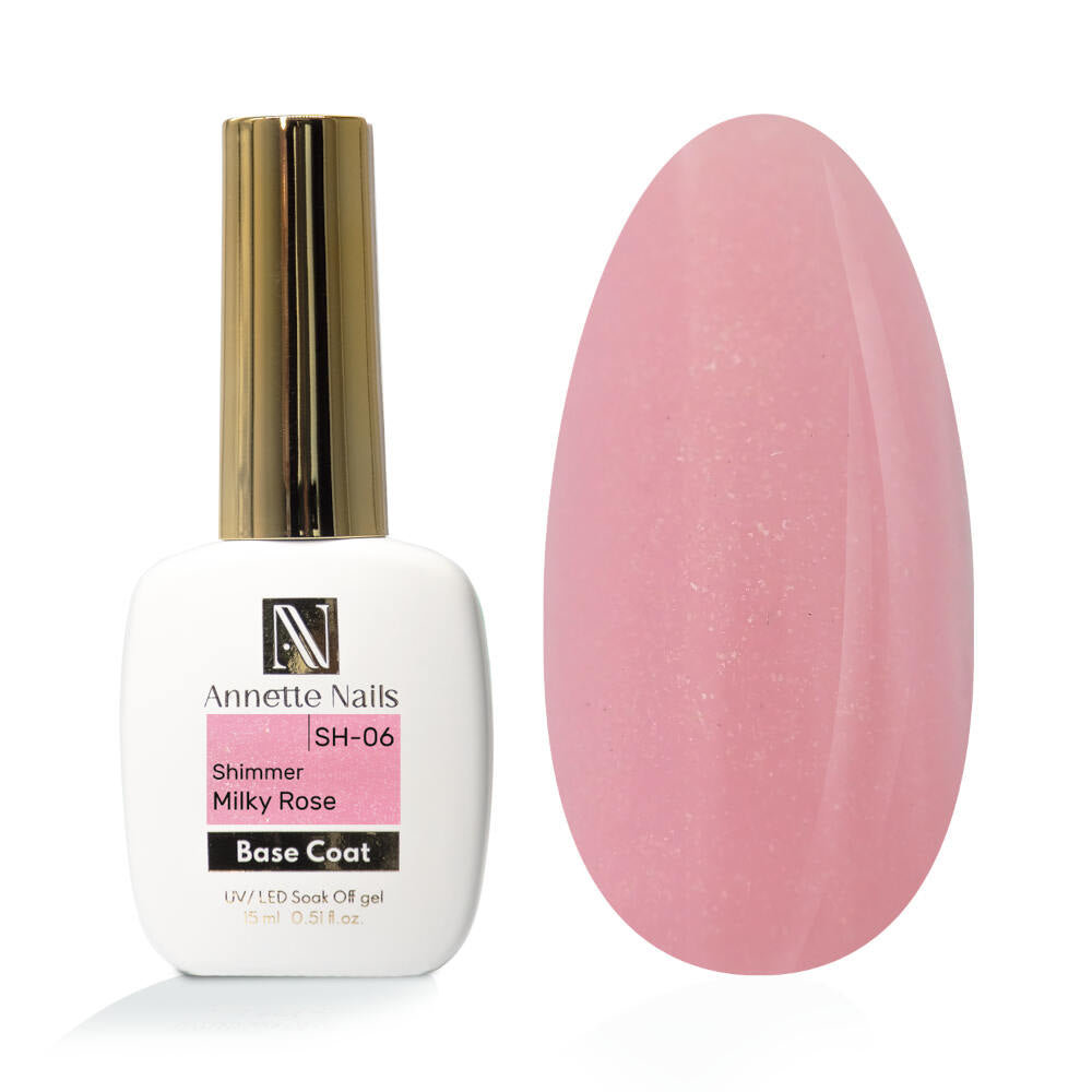 Baza Rubber Shimmer Milky Rose - 12ml Annette Nails SH-06