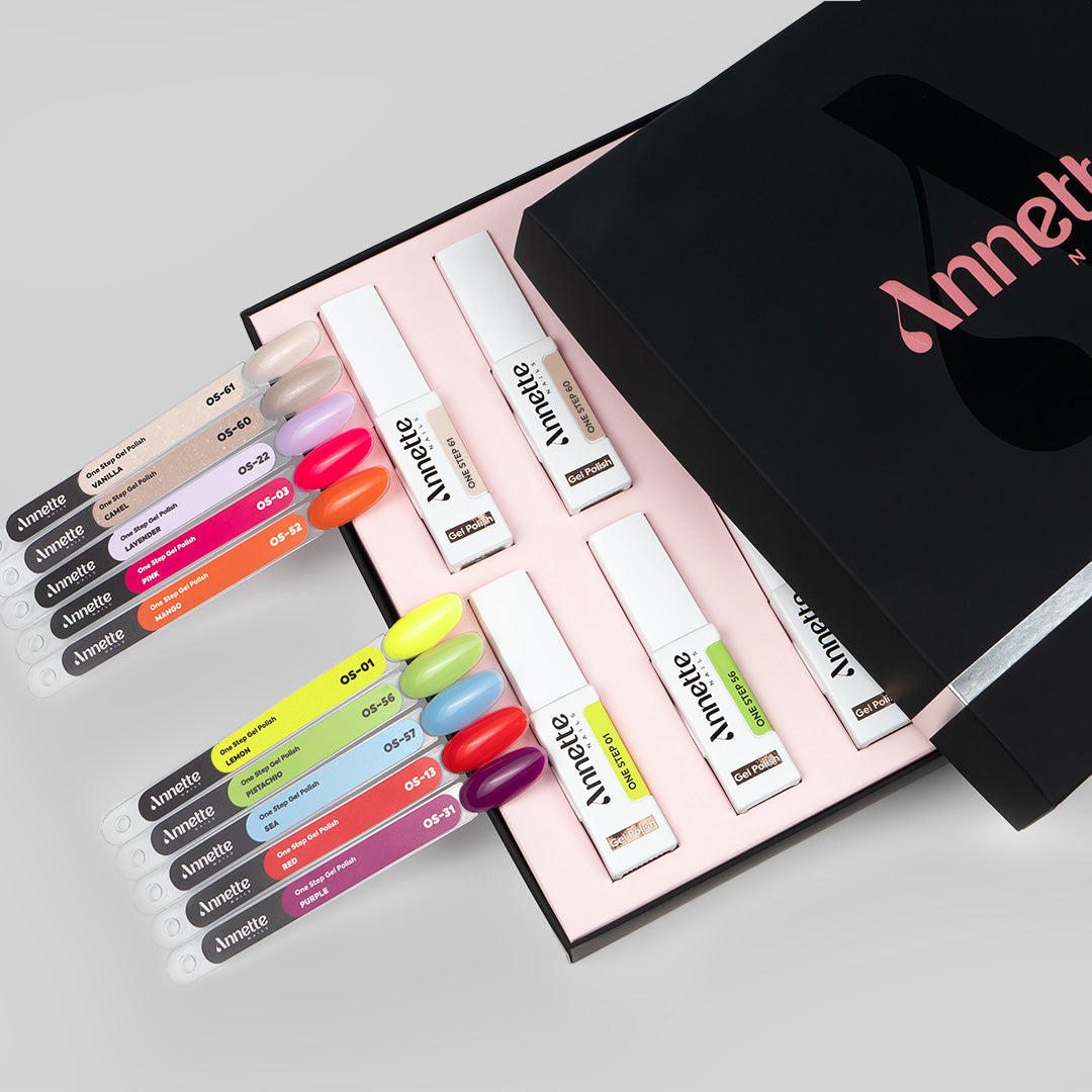 Colectia One Step Pedicure - Set 10 Oje Semipermanente 3in1 Annette Nails