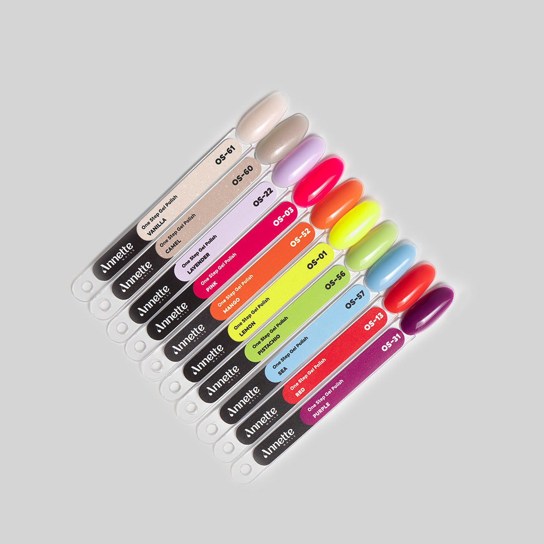 Colectia One Step Pedicure - Set 10 Oje Semipermanente 3in1 Annette Nails