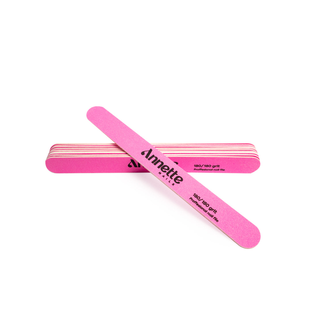 Set Pile Unghii din Lemn Ovale 10 buc 180/180 grit Roz Annette Nails PWD-01-180/180P-S10