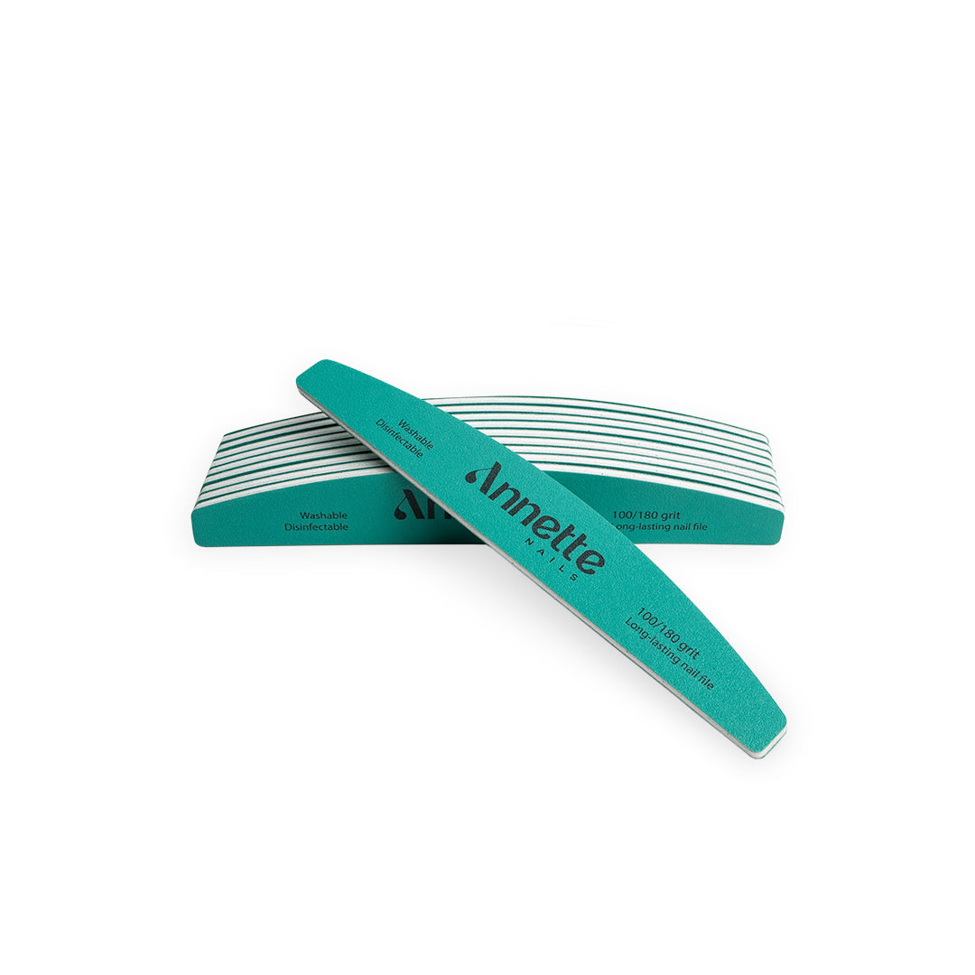 Set Pile Unghii Long-Lasting 10 buc 100/180 grit Zebra Annette Nails PLL-01-100/180-S10 (Bundle)