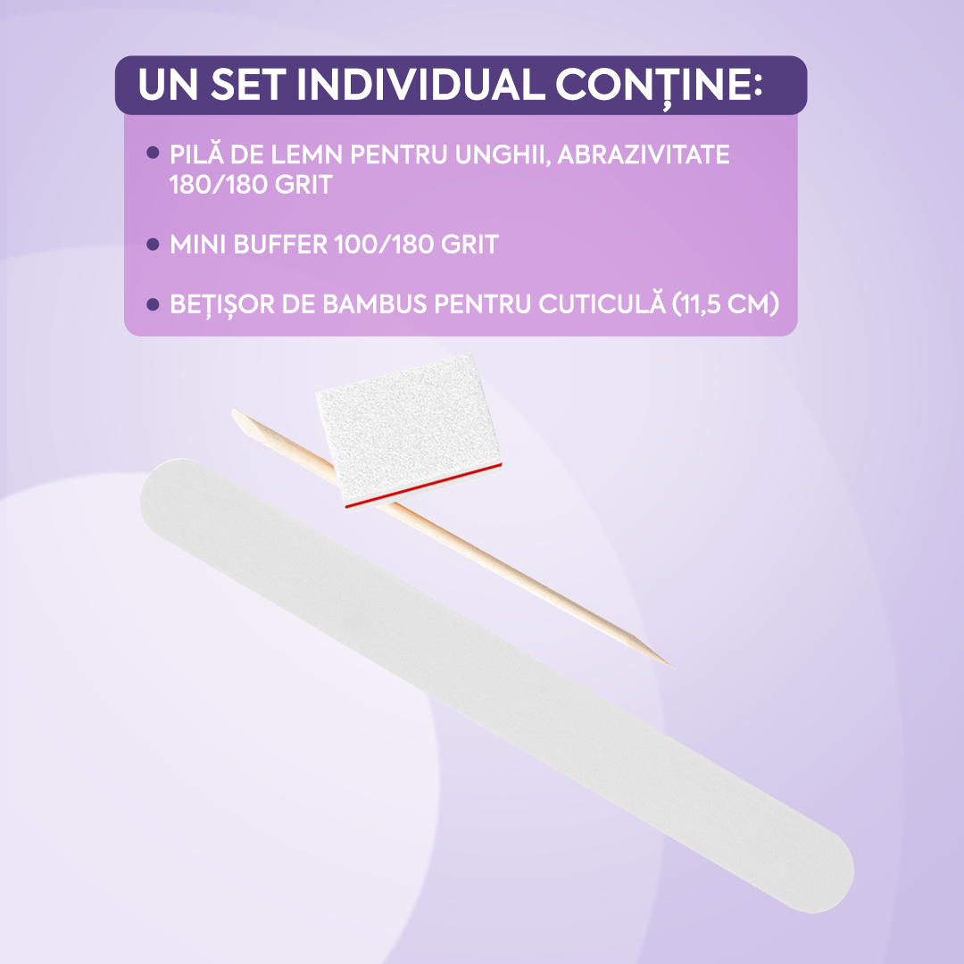 Set de Manichiura Annette Nails Mare - 180/180 grit (Alb)