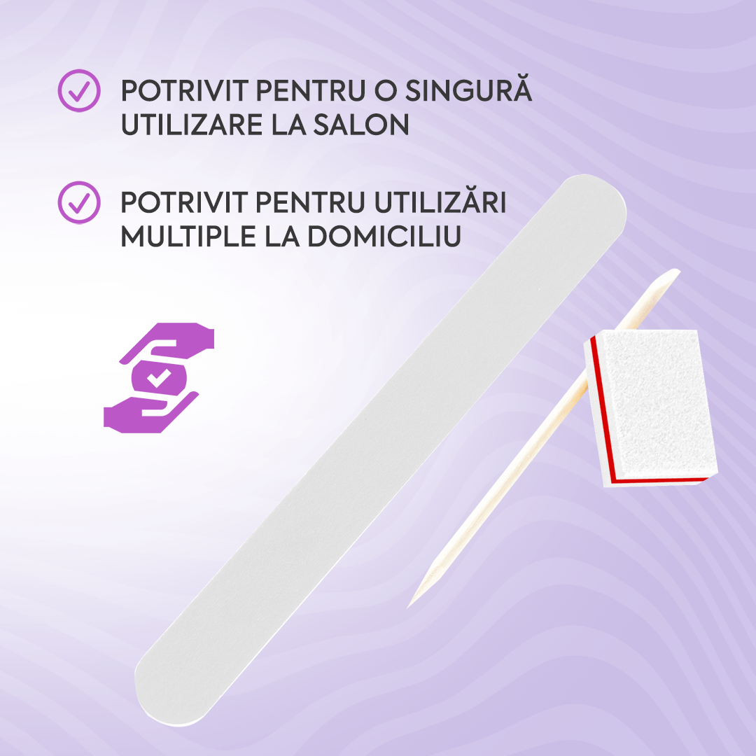 Set de Manichiura Annette Nails Mare - 180/180 grit (Alb)