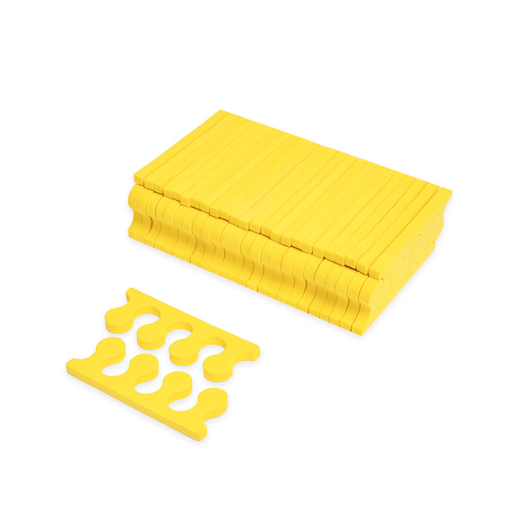 Set Despartitoare Degete Pedichiura 50 buc Galben Annette Nails PS-01Y-S50