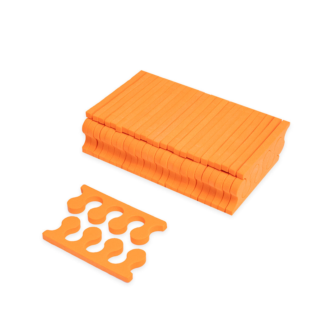 Set Despartitoare Degete Pedichiura 50 buc Portocaliu Annette Nails PS-01O-S50