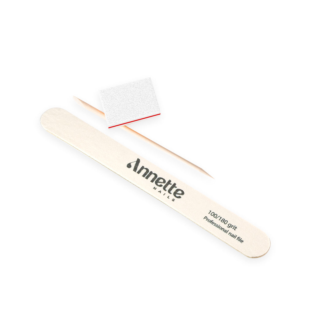 Set de Manichiura 100/180 grit Alb Annette Nails MS-03-100/180W