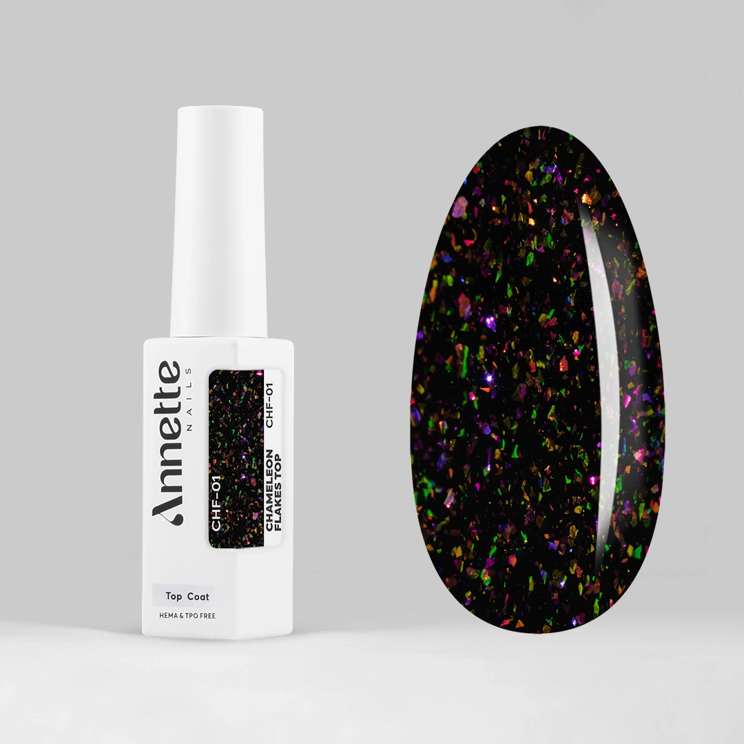 Top Coat Chameleon Flakes - 8ml Annette Nails CHF-01-08