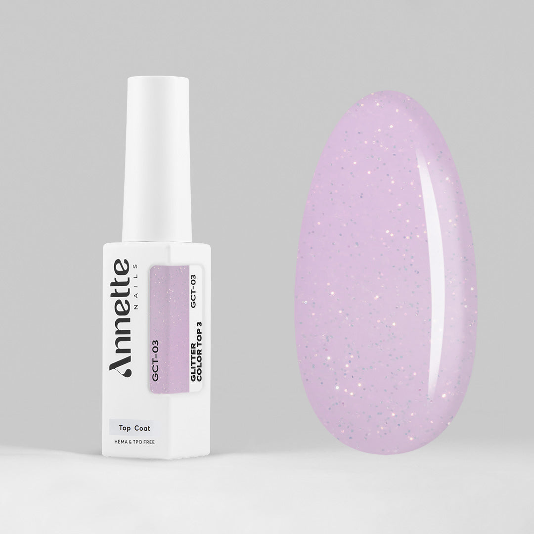 Top Coat Glitter Color 3 GCT-03 - 8ml Annette Nails