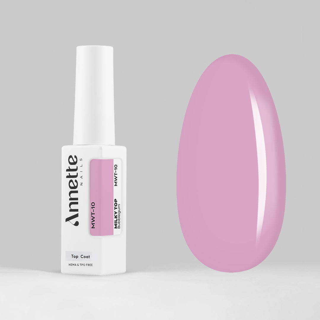 Top Coat Milky Bubblegum MWT-10 - 8ml Annette Nails