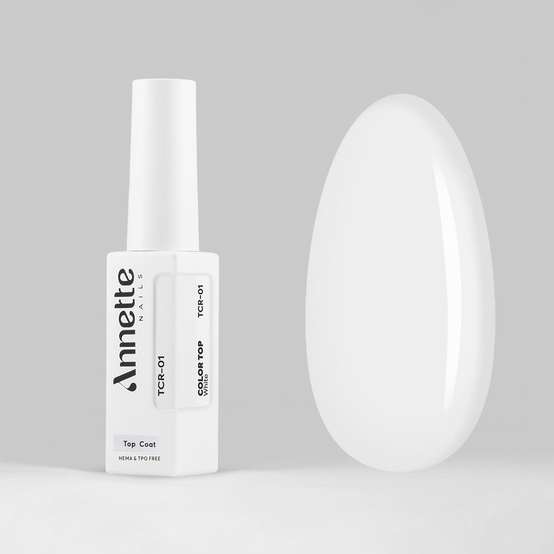 Top Coat Color 1 White - 8ml Annette Nails TCR-01