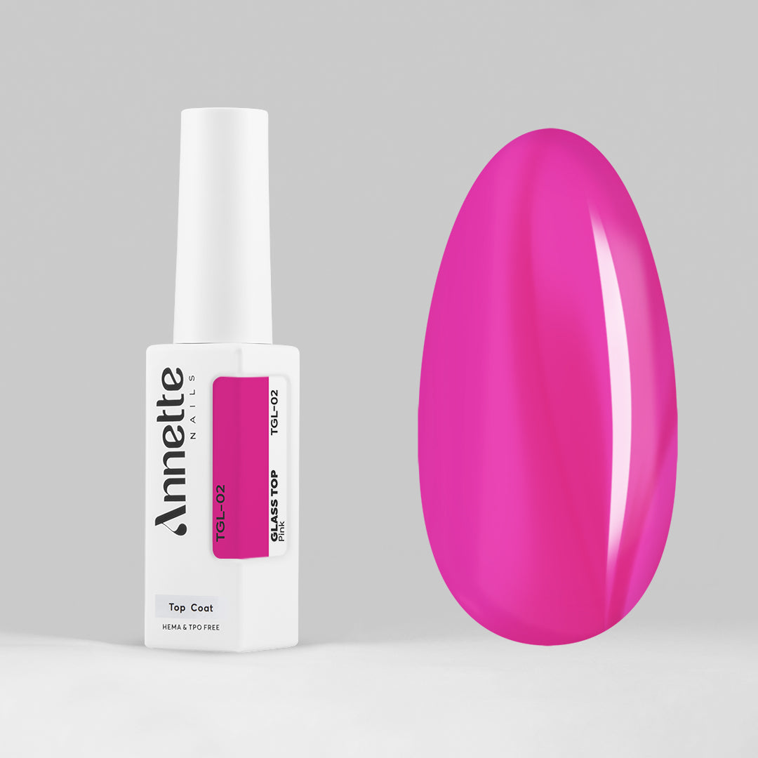 Top Coat Glass 2 Pink - 8ml Annette Nails TGL-02