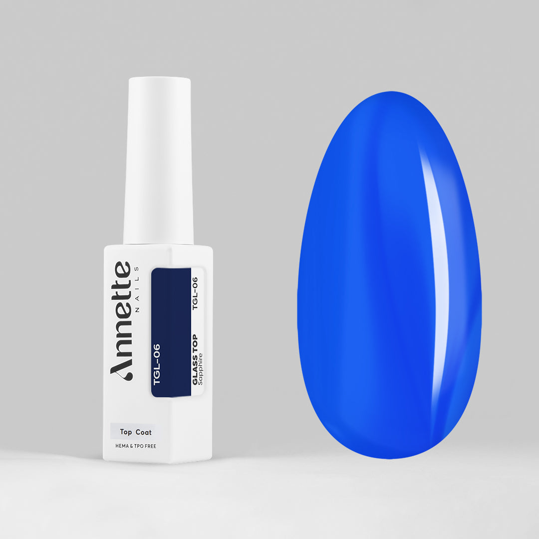 Top Coat Glass 6 Sapphire - 8ml Annette Nails TGL-06