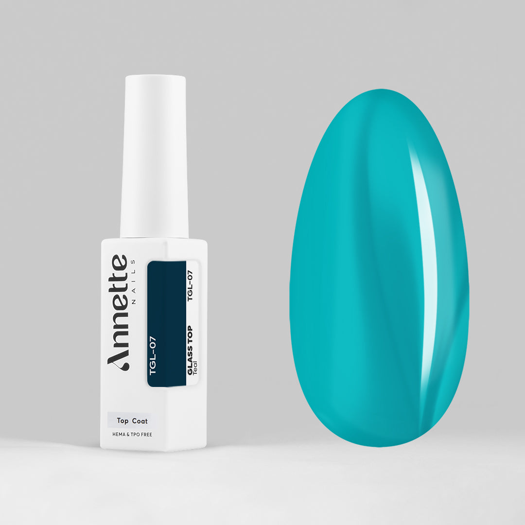 Top Coat Glass 7 Teal - 8ml Annette Nails TGL-07