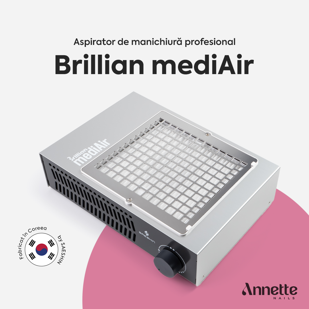 Aspirator Unghii Manichiura Brillian MediAir Saeshin 60W 4600RPM – Silver