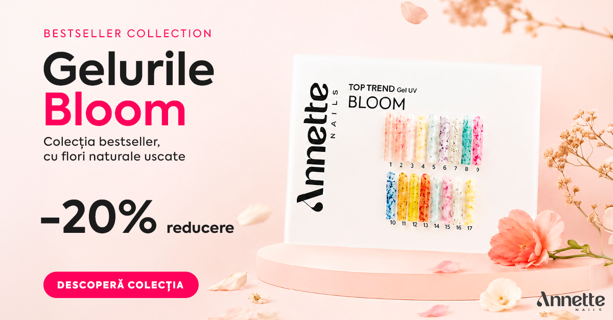Profită de -20% reducere la gelurile Bloom. Doar în perioada 24-30 august