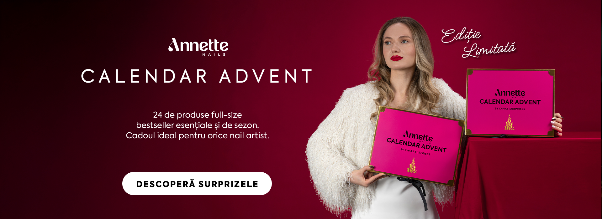 Calendar Advent Annette Nails 24 de produse best sellers - full size. Reducere -35% de Holiday Sales.