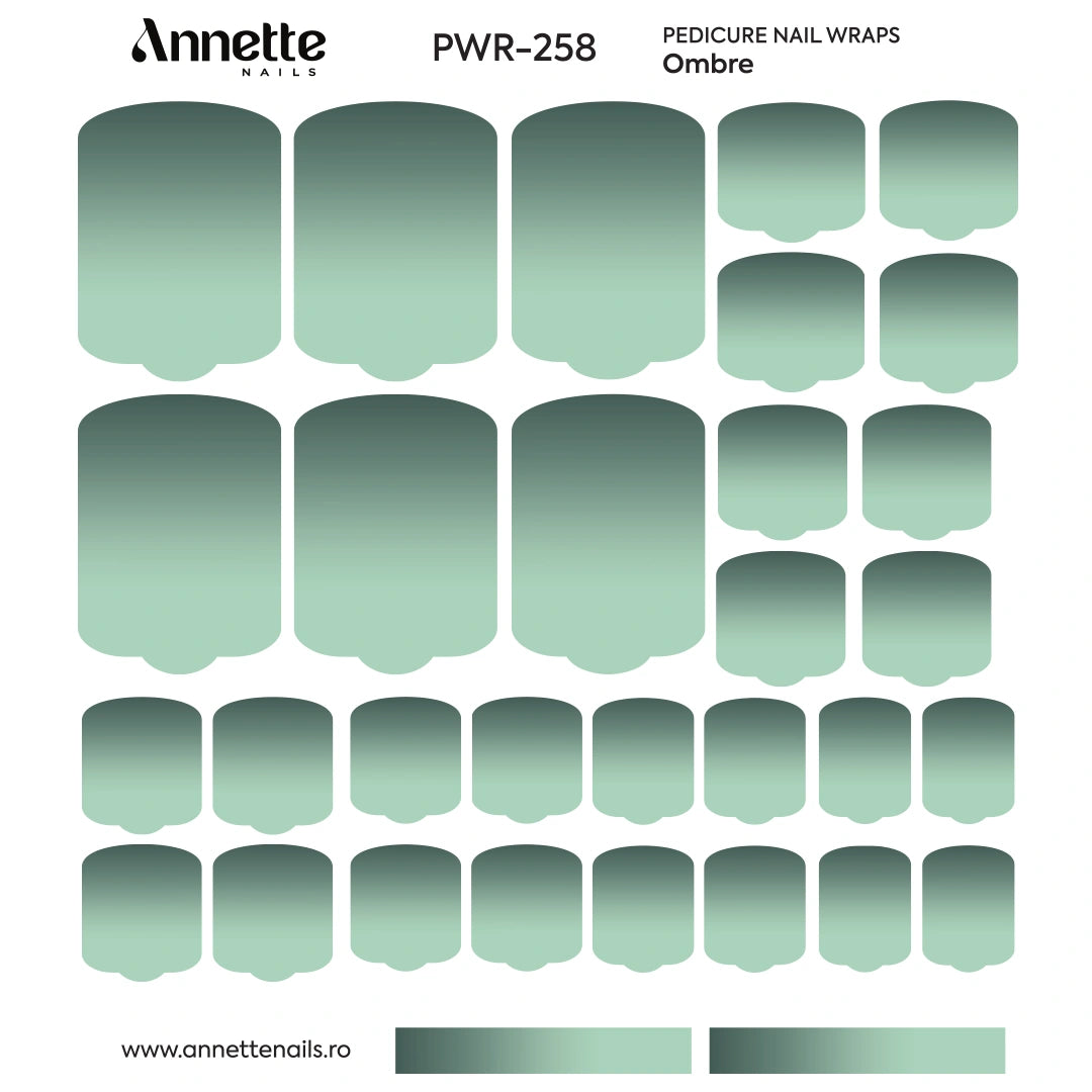 Nail Wraps Pedichiura Ombre 258 Annette Nails PWR-258