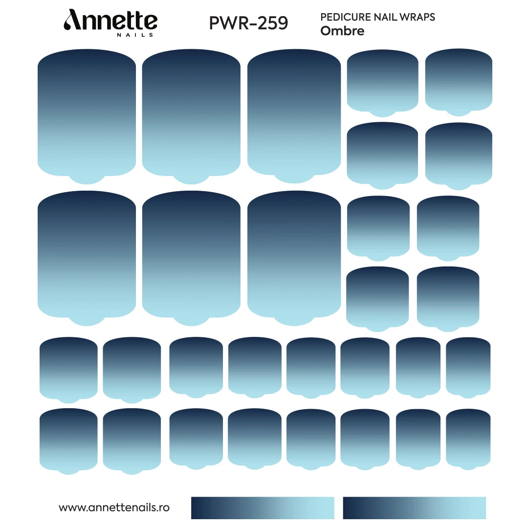 Nail Wraps Pedichiura Ombre 259 Annette Nails PWR-259