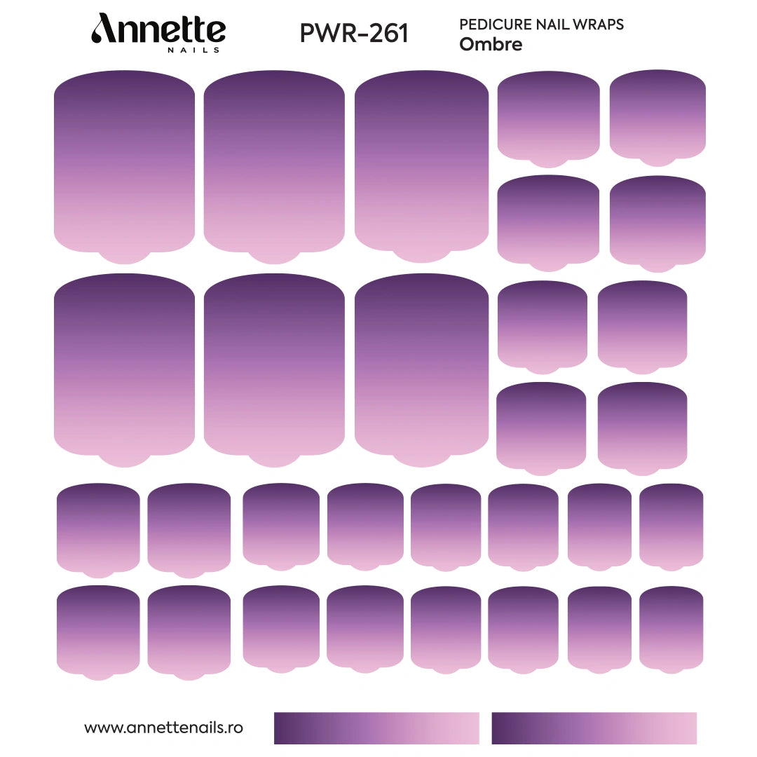 Nail Wraps Pedichiura Ombre 261 Annette Nails PWR-261