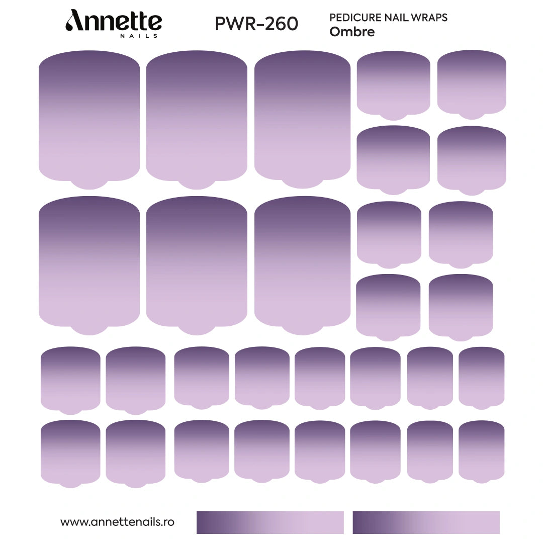 Nail Wraps Pedichiura Ombre 260 Annette Nails PWR-260