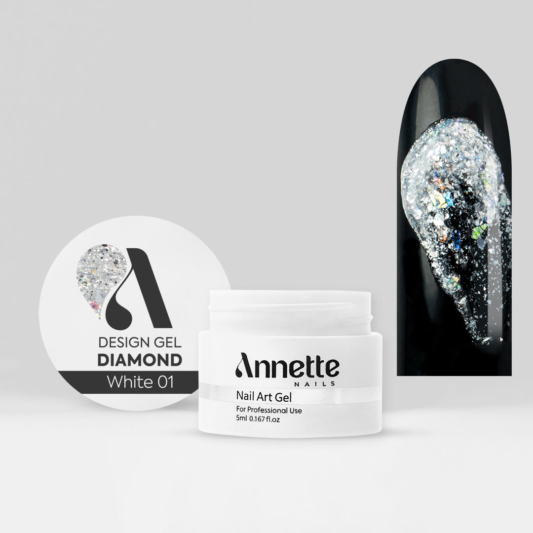 Gel Design Diamond White 01 - 5ml Annette Nails GDD-01