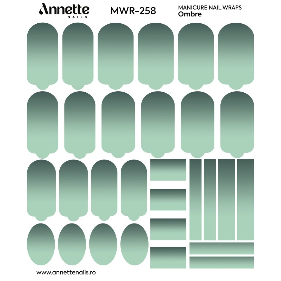 Nail Wraps Manichiura Ombre 258 Annette Nails MWR-258