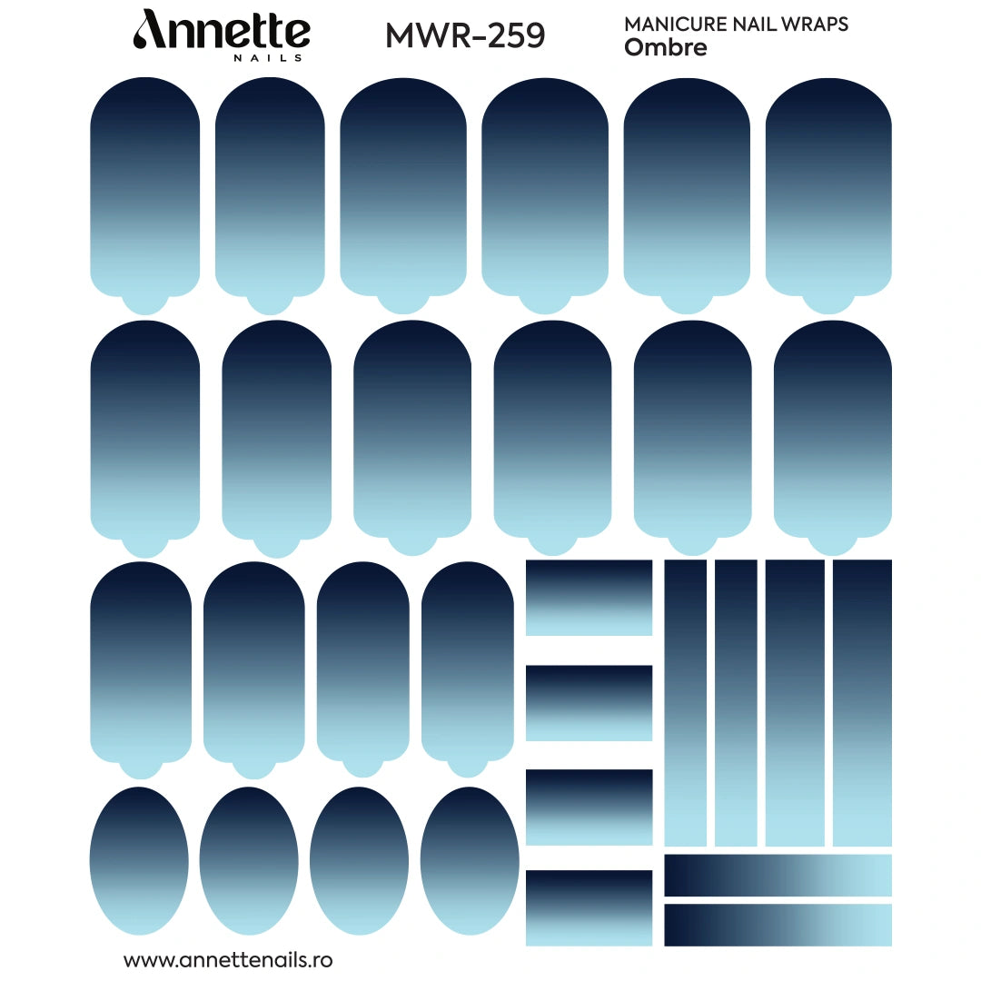 Nail Wraps Manichiura Ombre 259 Annette Nails MWR-259