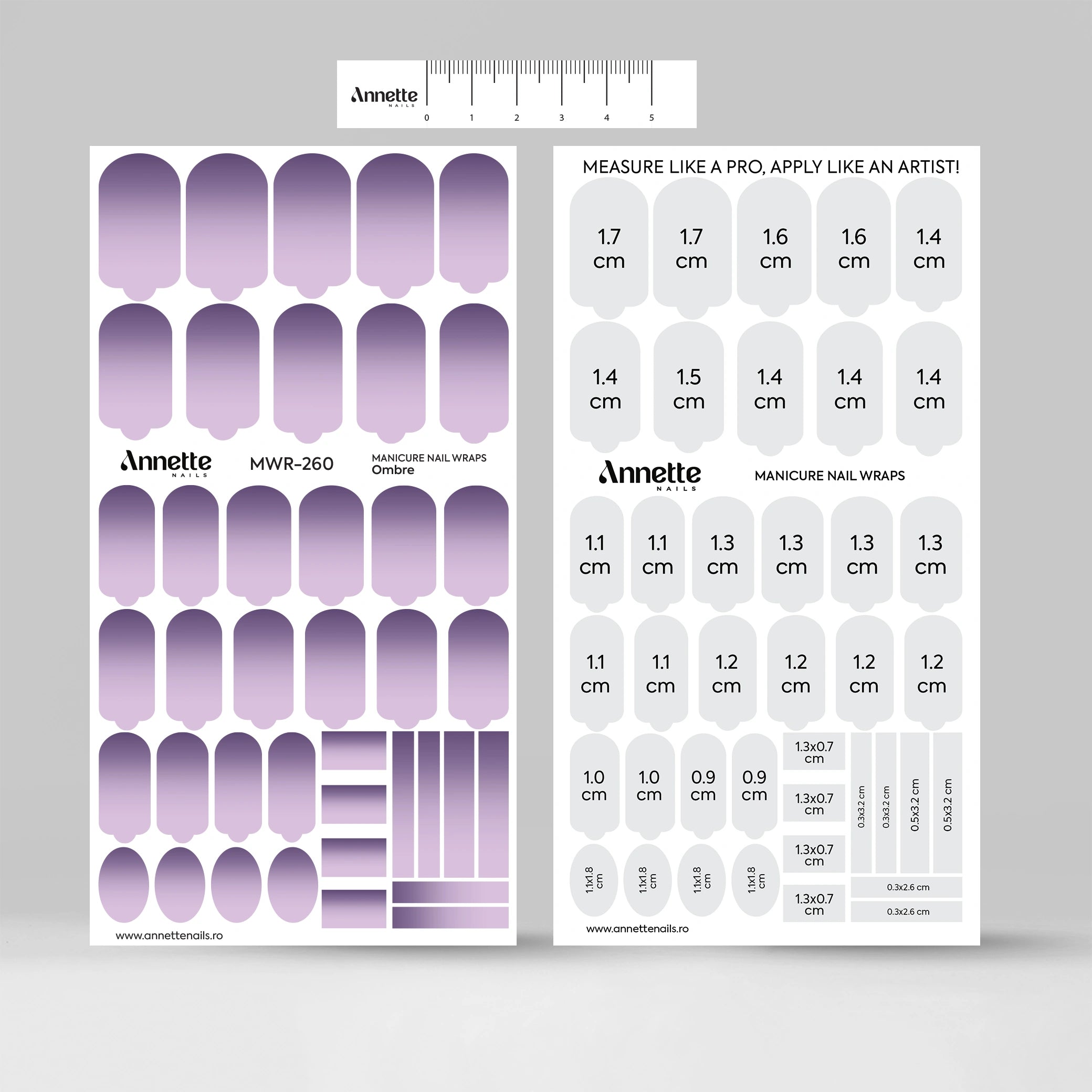 Nail Wraps Manichiura Ombre 260 Annette Nails MWR-260