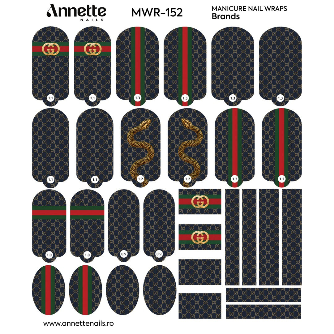 Nail Wraps Manichiura Brands 152 Annette Nails MWR-152