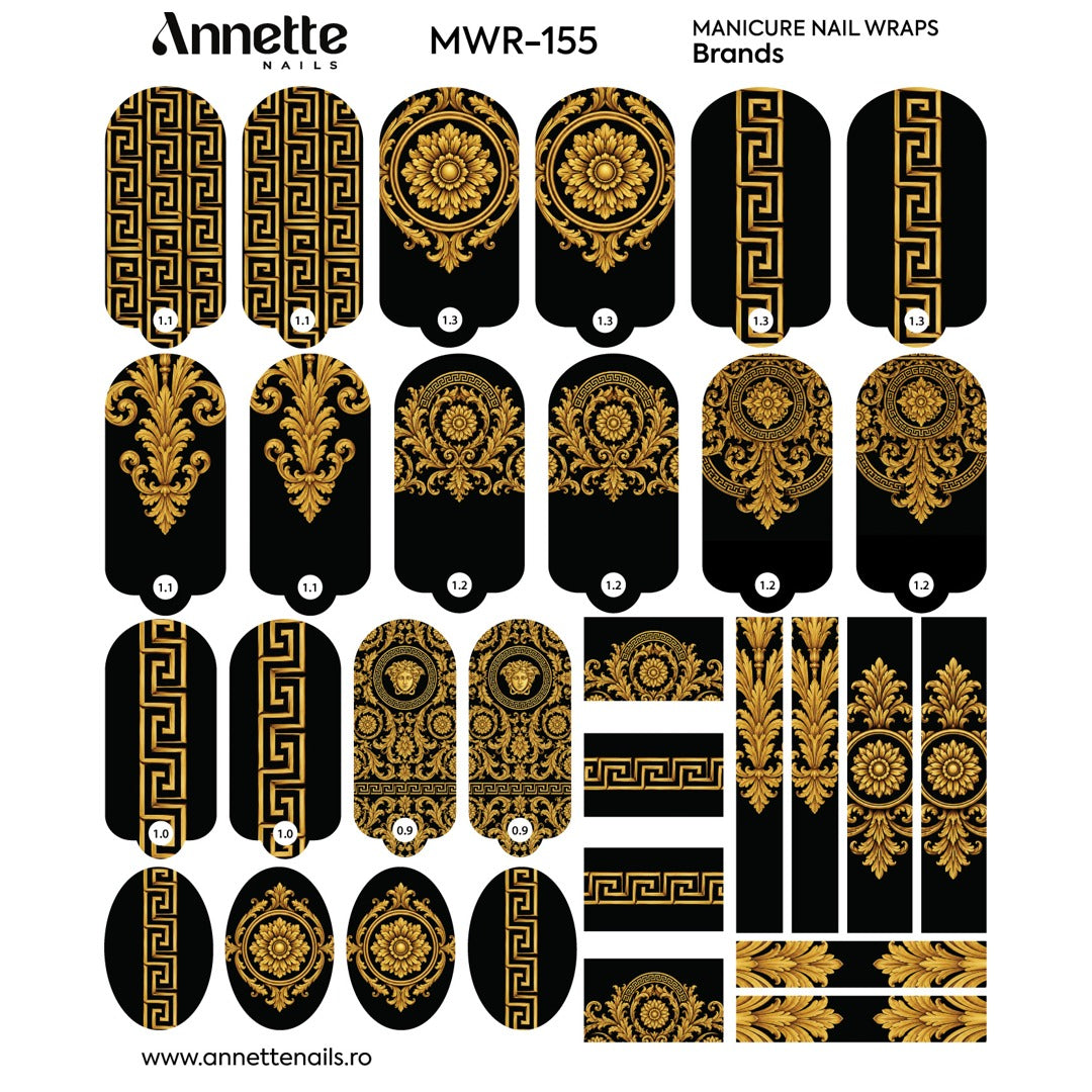 Nail Wraps Manichiura Brands 155 Annette Nails MWR-155