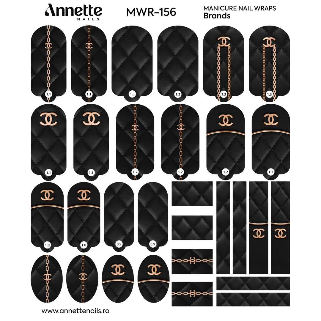 Nail Wraps Manichiura Brands 156 Annette Nails MWR-156