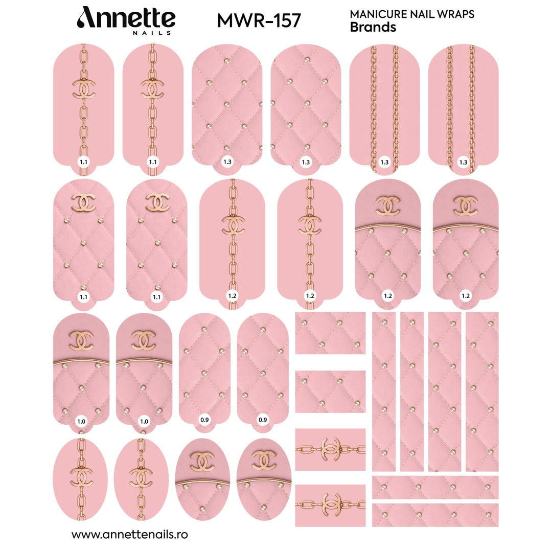 Nail Wraps Manichiura Brands 157 Annette Nails MWR-157