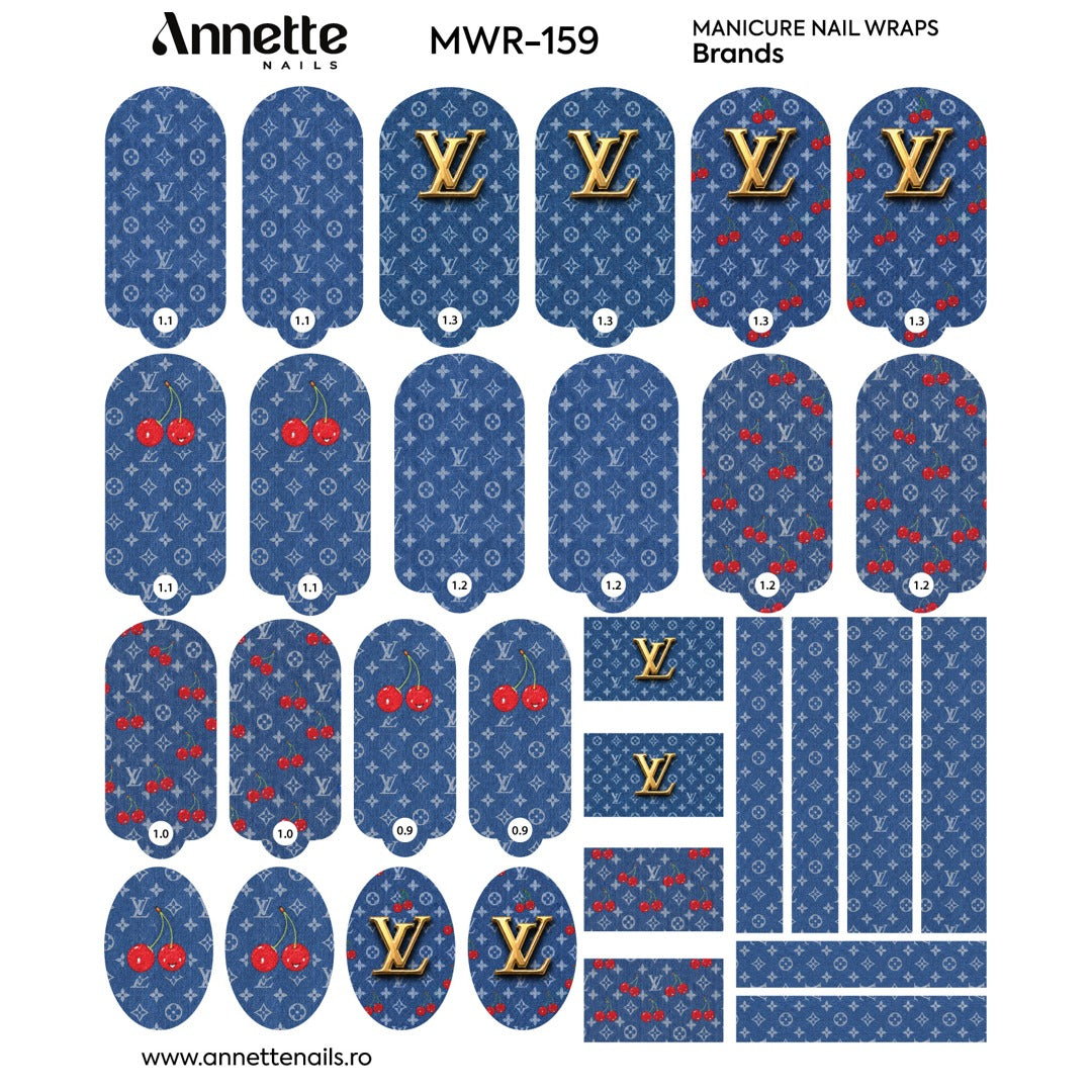 Nail Wraps Manichiura Brands 159 Annette Nails MWR-159
