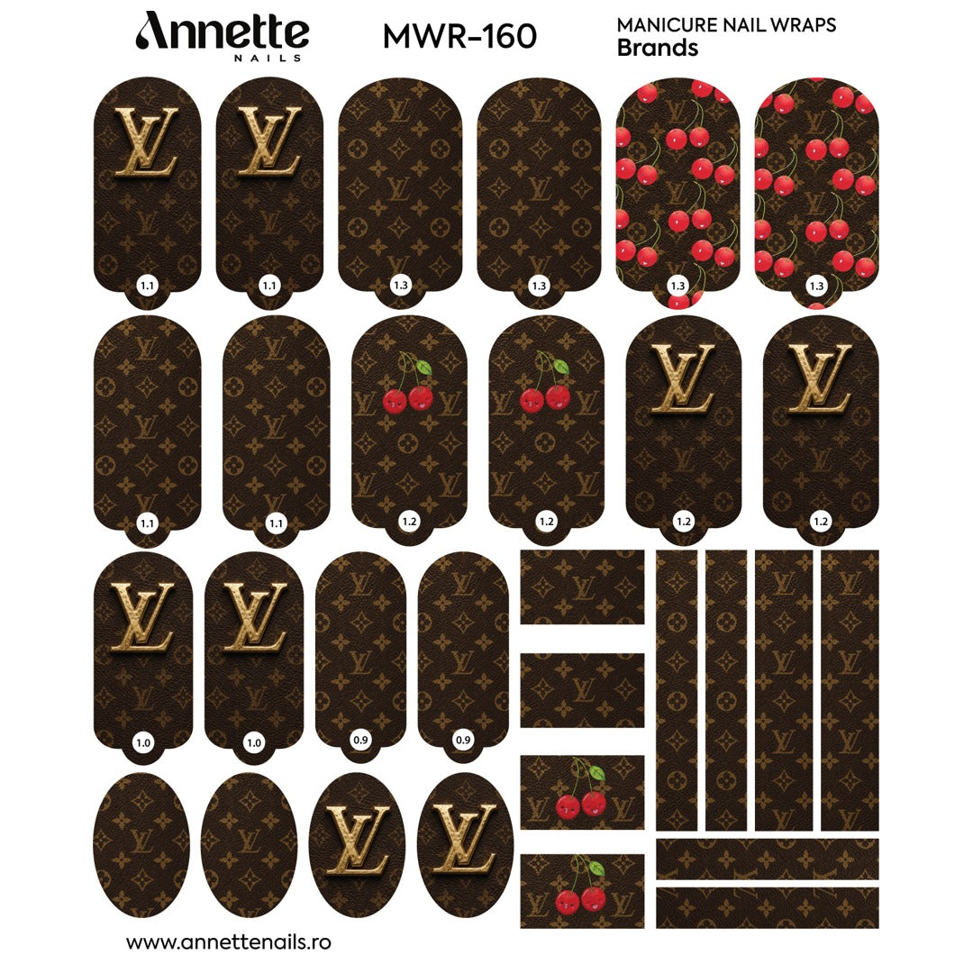 Nail Wraps Manichiura Brands 160 Annette Nails MWR-160