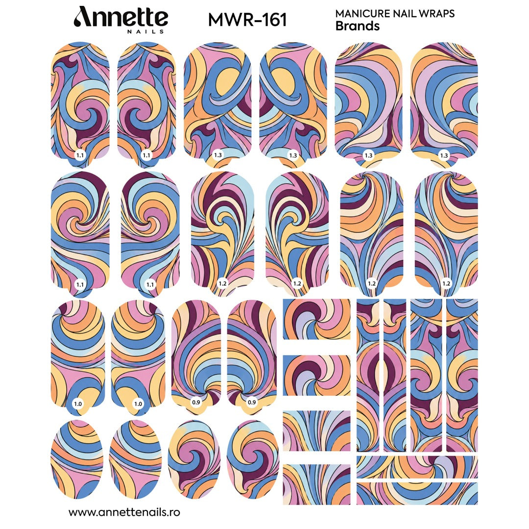 Nail Wraps Manichiura Brands 161 Annette Nails MWR-161
