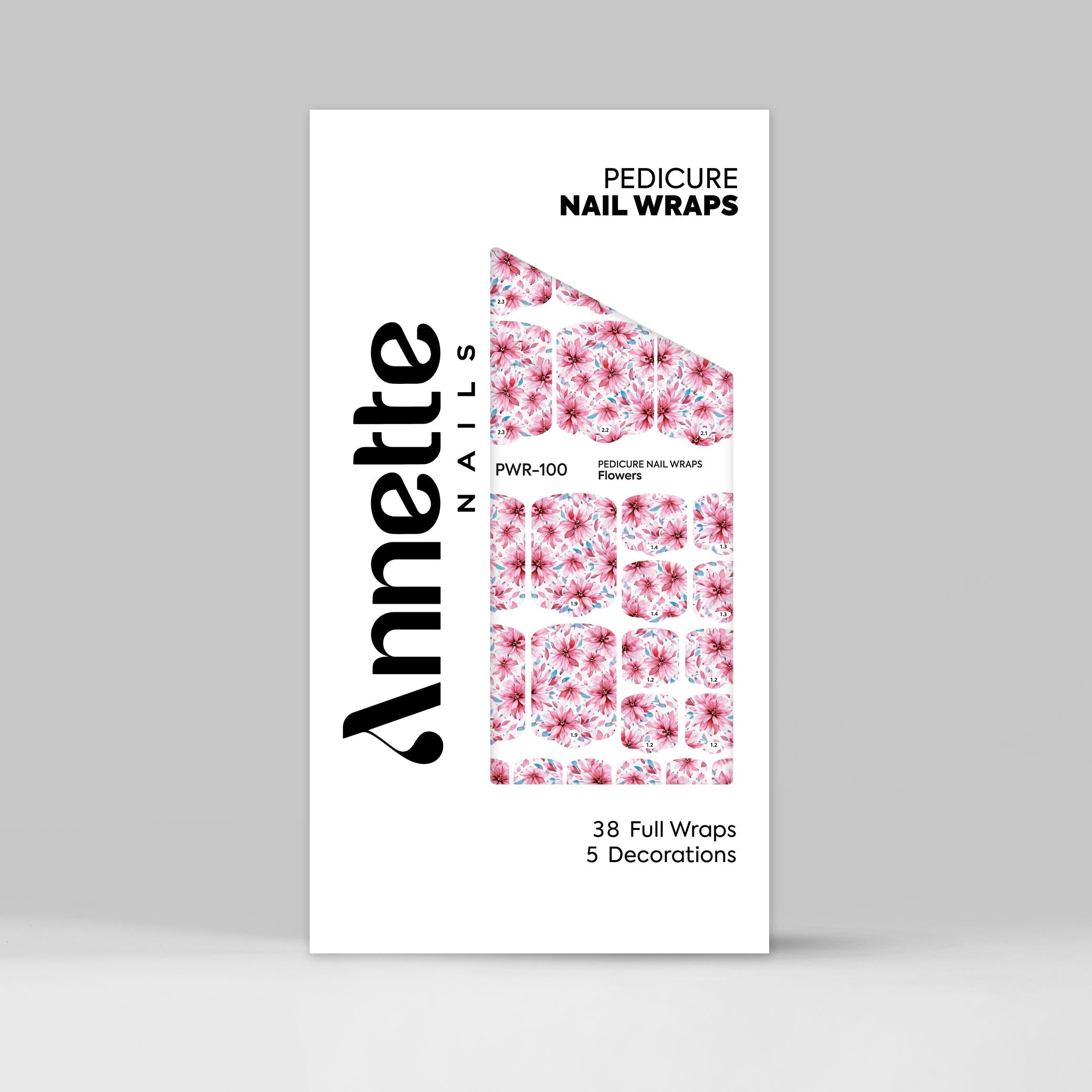 Nail Wraps Pedichiura Flowers 100 Annette Nails PWR-100