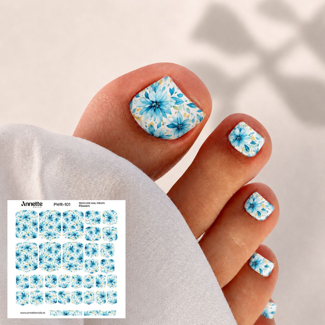 Nail Wraps Pedichiura Flowers 101 Annette Nails PWR-101
