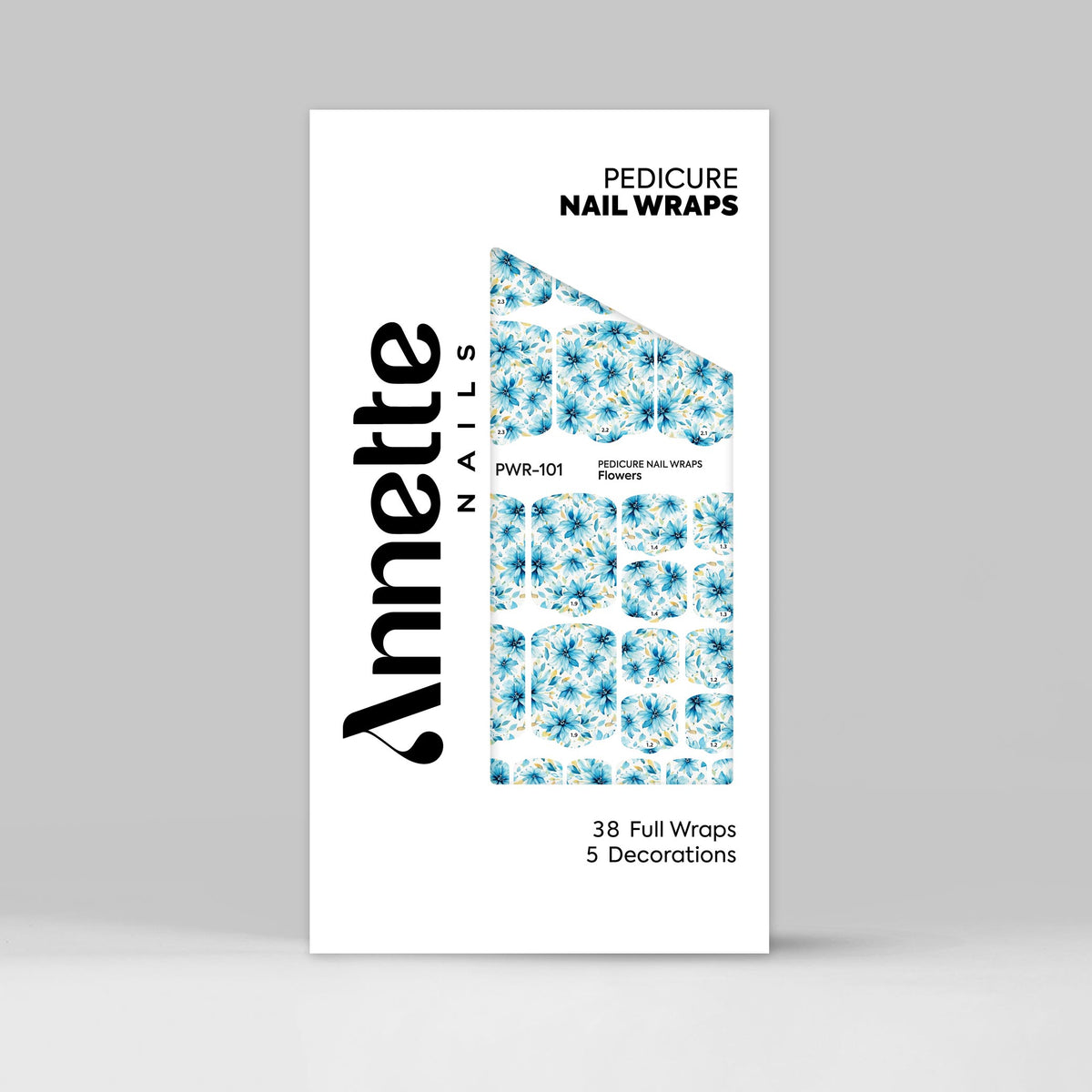 Nail Wraps Pedichiura Flowers 101 Annette Nails PWR-101