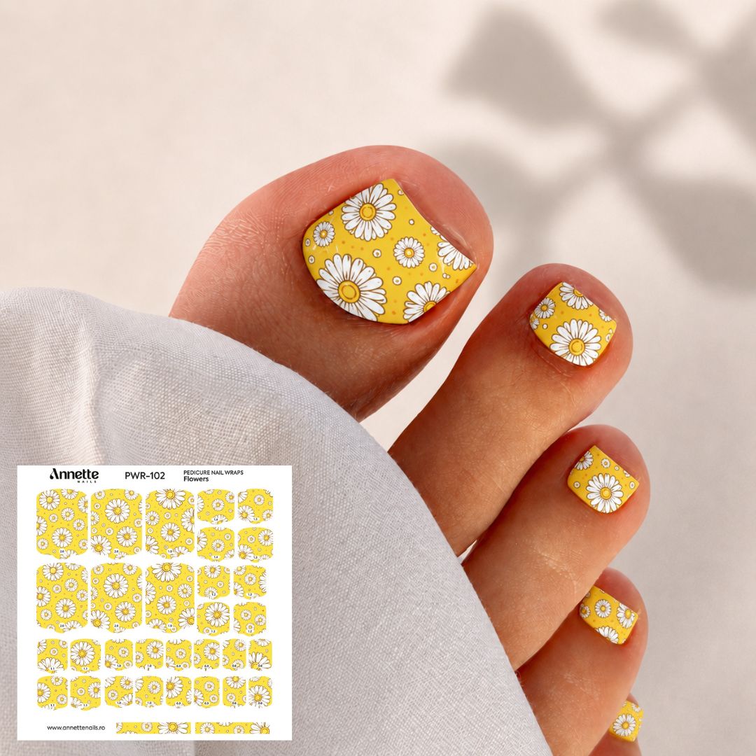 Nail Wraps Pedichiura Flowers 102 Annette Nails PWR-102