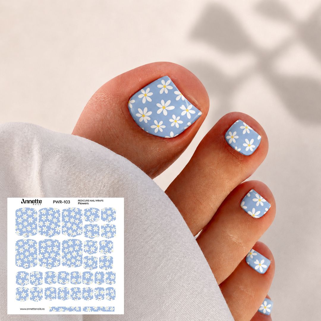 Nail Wraps Pedichiura Flowers 103 Annette Nails PWR-103