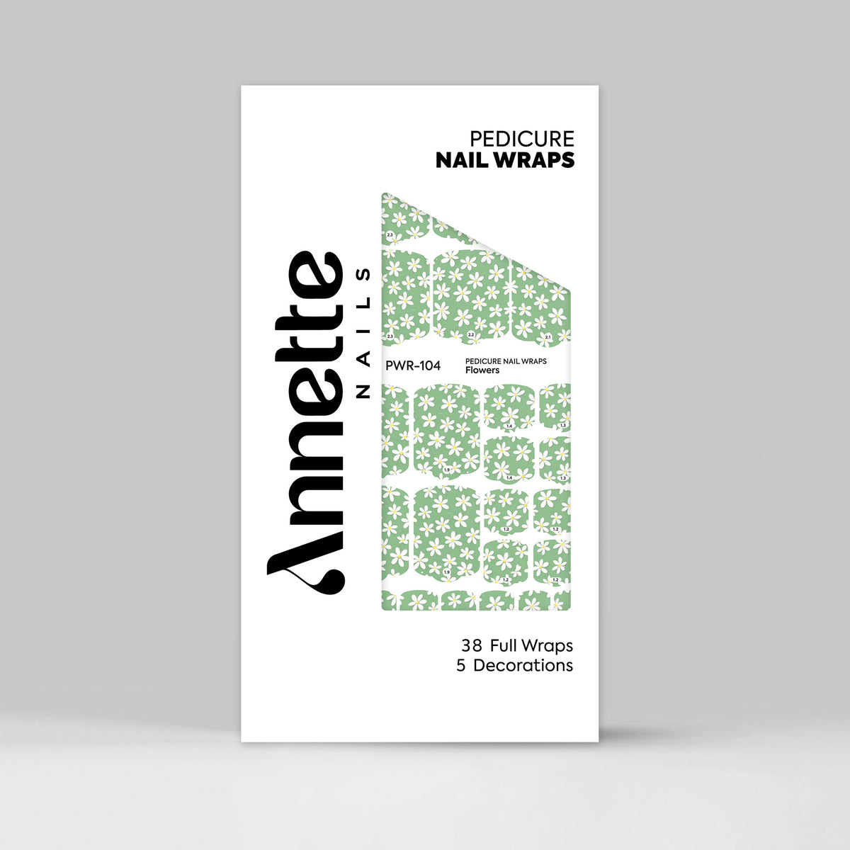 Nail Wraps Pedichiura Flowers 104 Annette Nails PWR-104