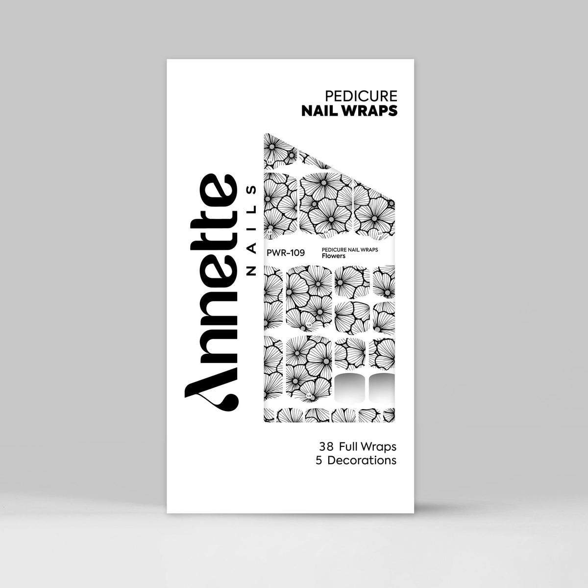 Nail Wraps Pedichiura Flowers 109 Annette Nails PWR-109