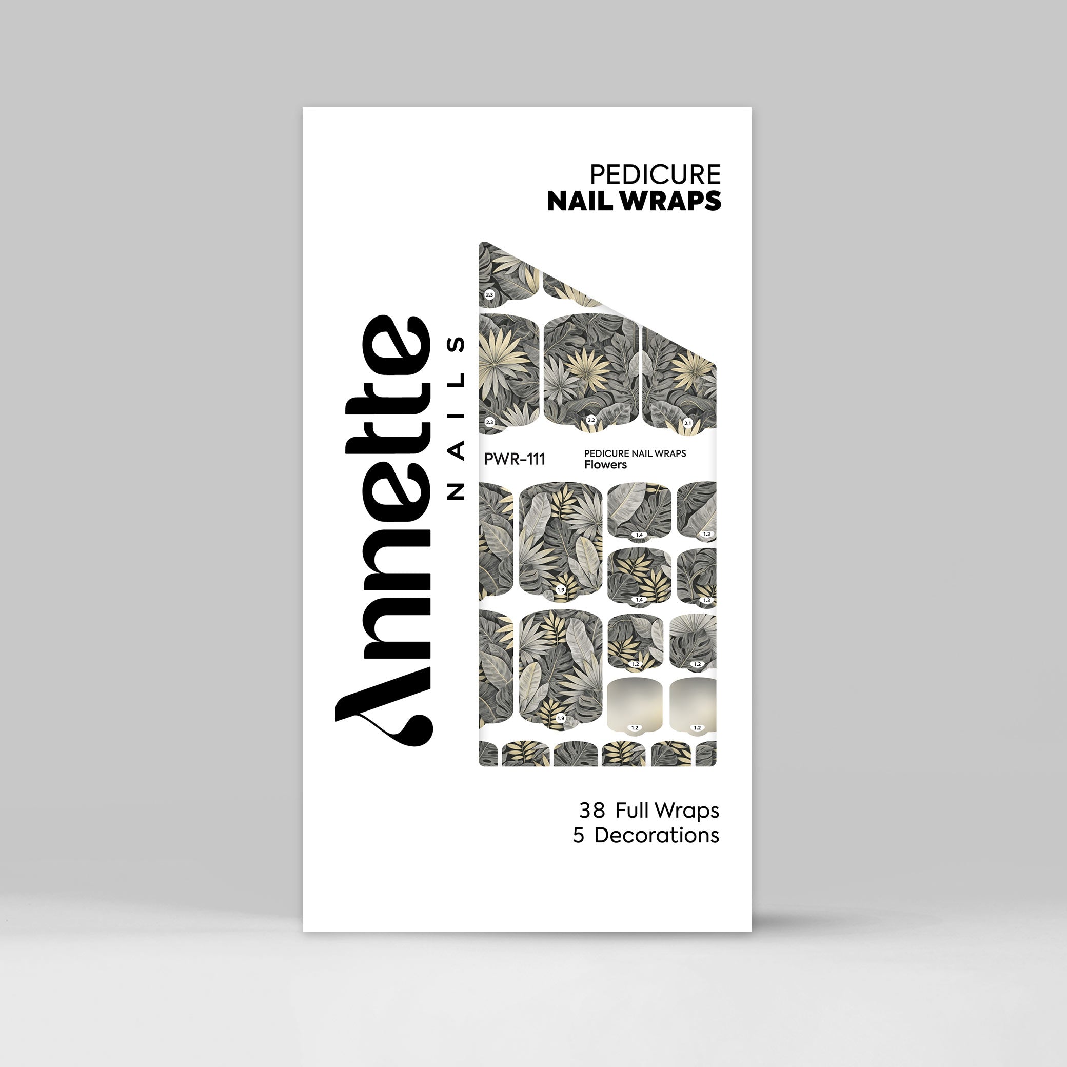 Nail Wraps Pedichiura Flowers 111 Annette Nails PWR-111