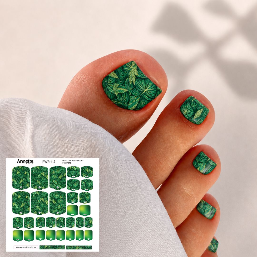 Nail Wraps Pedichiura Flowers 112 Annette Nails PWR-112