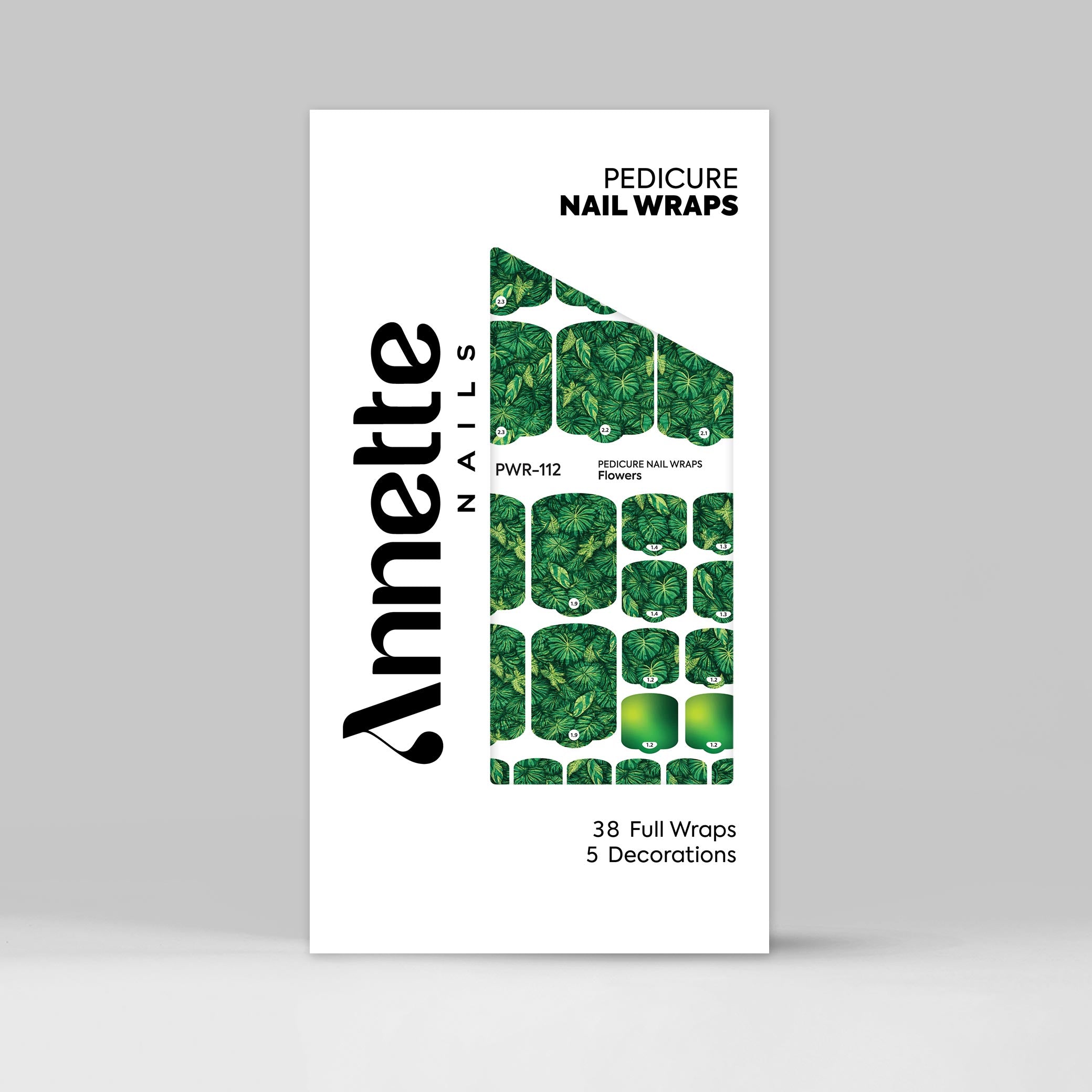 Nail Wraps Pedichiura Flowers 112 Annette Nails PWR-112