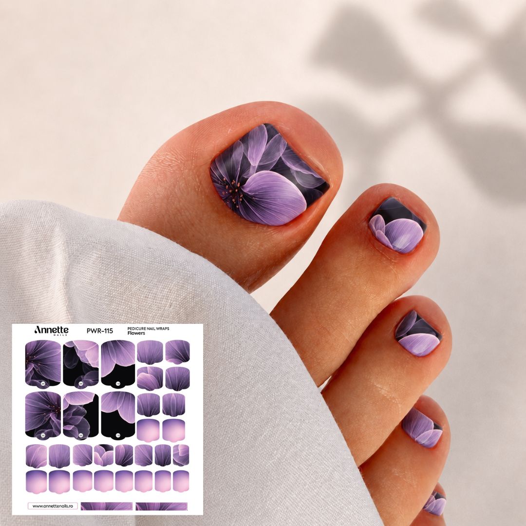 Nail Wraps Pedichiura Flowers 115 Annette Nails PWR-115