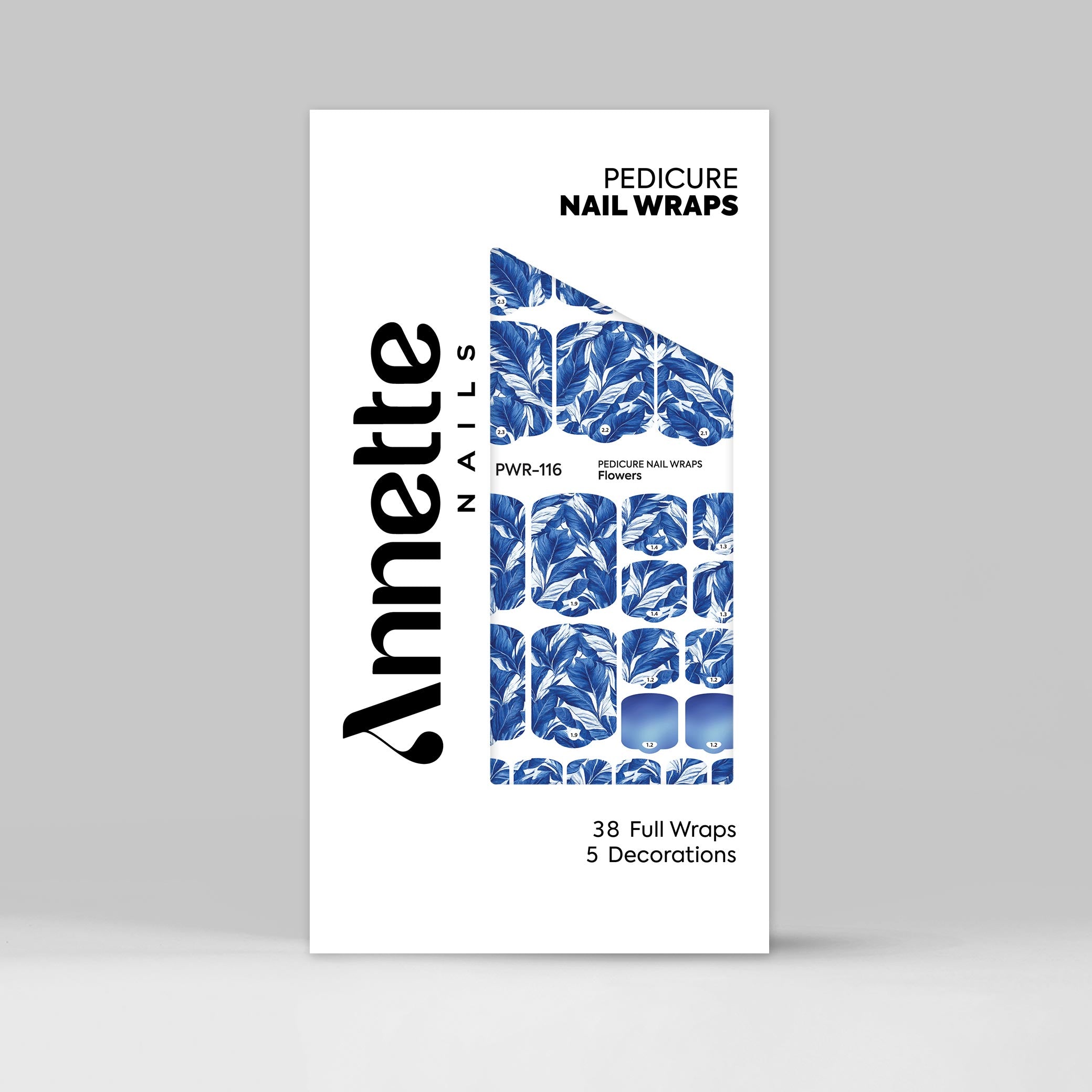 Nail Wraps Pedichiura Flowers 116 Annette Nails PWR-116