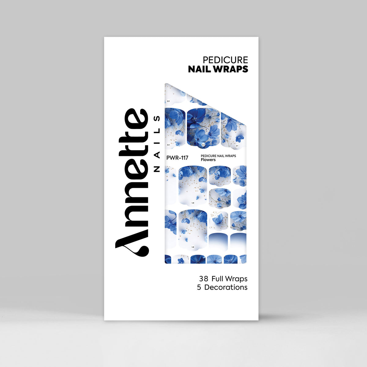 Nail Wraps Pedichiura Flowers 117 Annette Nails PWR-117